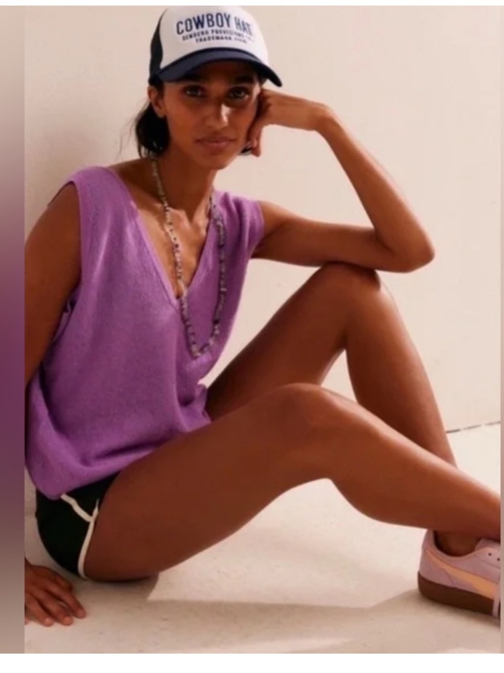 Free People Beach Keiran Sweater Top Purple Size XS